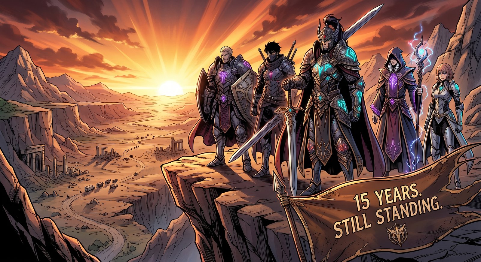 All High Council members stand together over The Shol